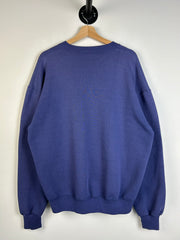 Vintage 90's Russell Essential Blank Faded Indigo Crewneck