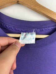 Vintage 90s Banff Skiing Rocky Mountains Purple Tee