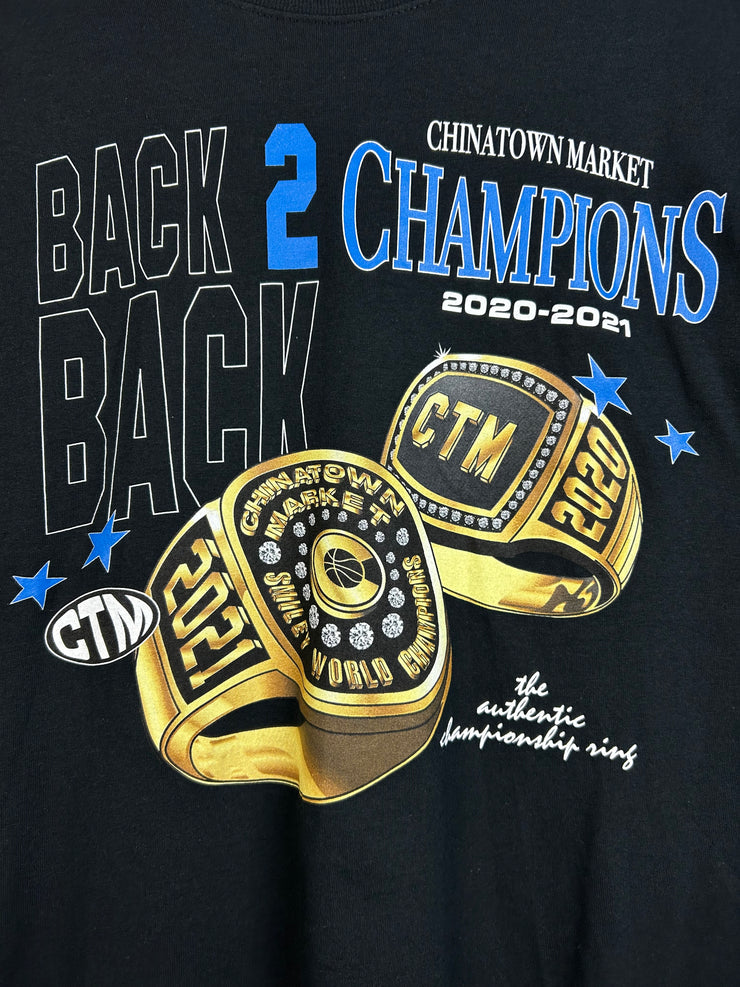 Chinatown Market Back 2 Back Rings Black Tee