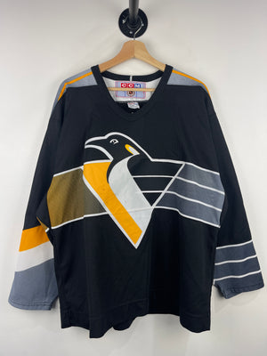 Vintage 90s NHL CCM Pittsburgh Penguins Alternate Black Hockey Jersey