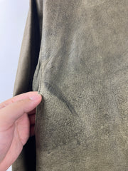 Vintage 90s Luis Alvear Faded Green Leather Bomber Jacket