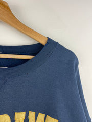 Vintage 90s Russell Athletic Notre Dame Team Wear Embroidered Navy Crewneck