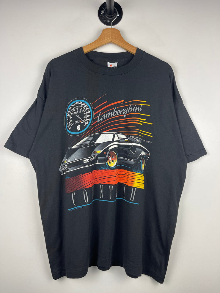 Vintage 80s Lamborghini Countach Promo Black Tee