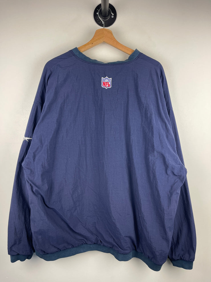 Vintage 90s NFL Reebok Dallas Cowboys Grey & Navy Reversible Pullover Windbreaker