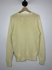 Vintage 90s Polo Ralph Lauren Yellow Knit Crewneck