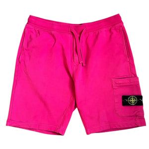 Stone Island Patch Magenta Shorts