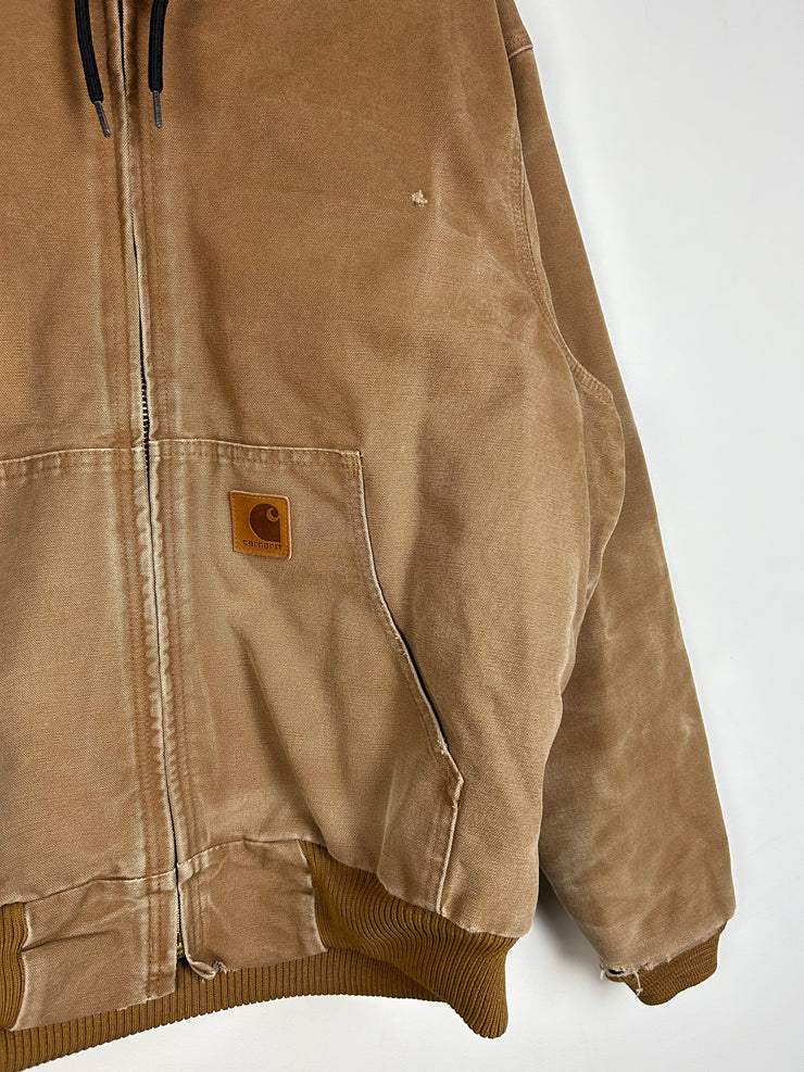 Vintage Carhartt Active Beige Hooded Jacket