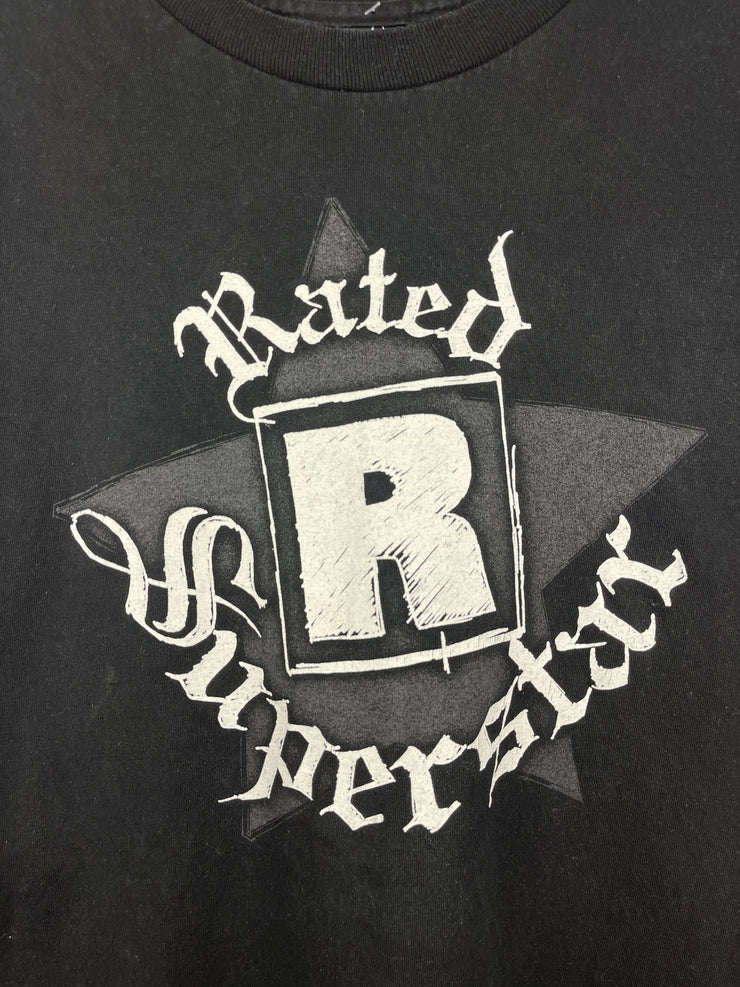Vintage 2002 WWE Rated R Superstar Black Tee