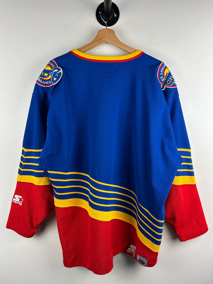 Vintage 90s NHL Starter St Louis Blues Blue Hockey Jersey