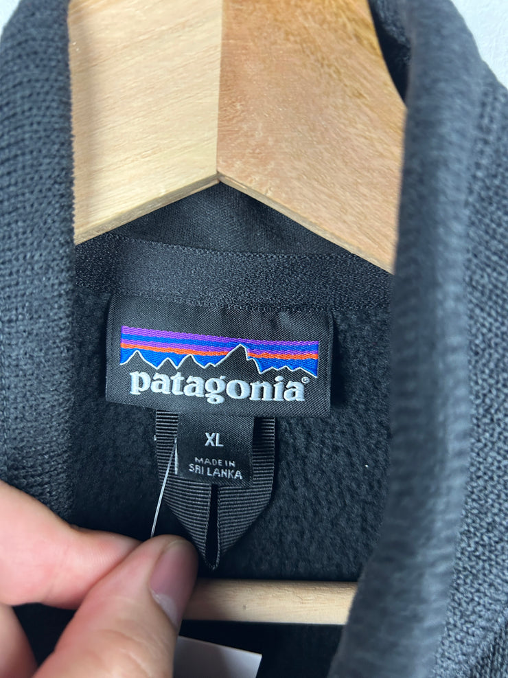 Vintage Patagonia Fleece Black Zip Up Vest