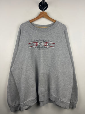 Vintage Nascar Standard Issue Flames Grey Crewneck