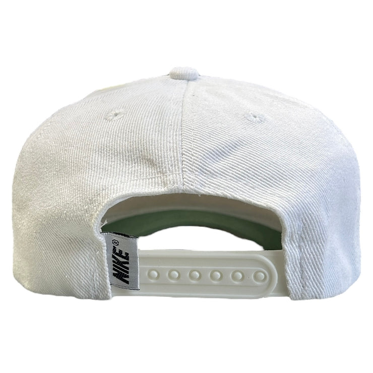 Vintage 90s Nike Swoosh White Snapback Hat