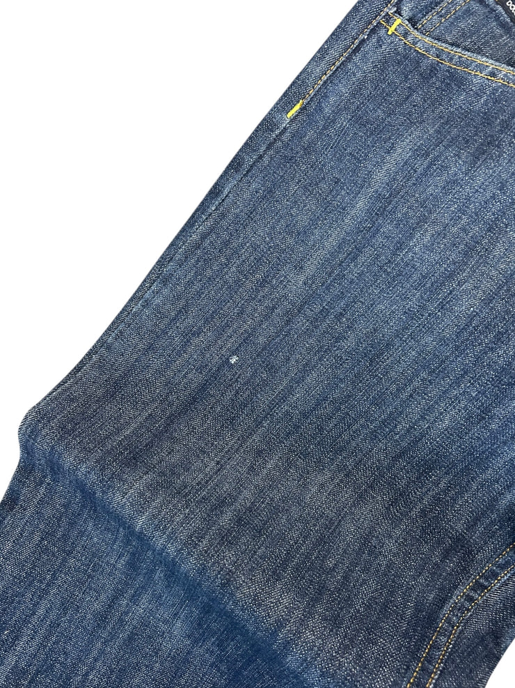 Vintage Dolce & Gabbana Embroidered Dark Wash Blue Denim Jeans