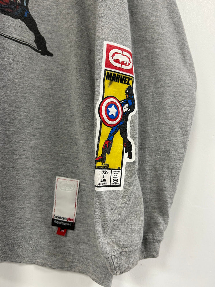 Vintage Y2K Ecko Marvel Grey Long Sleeve