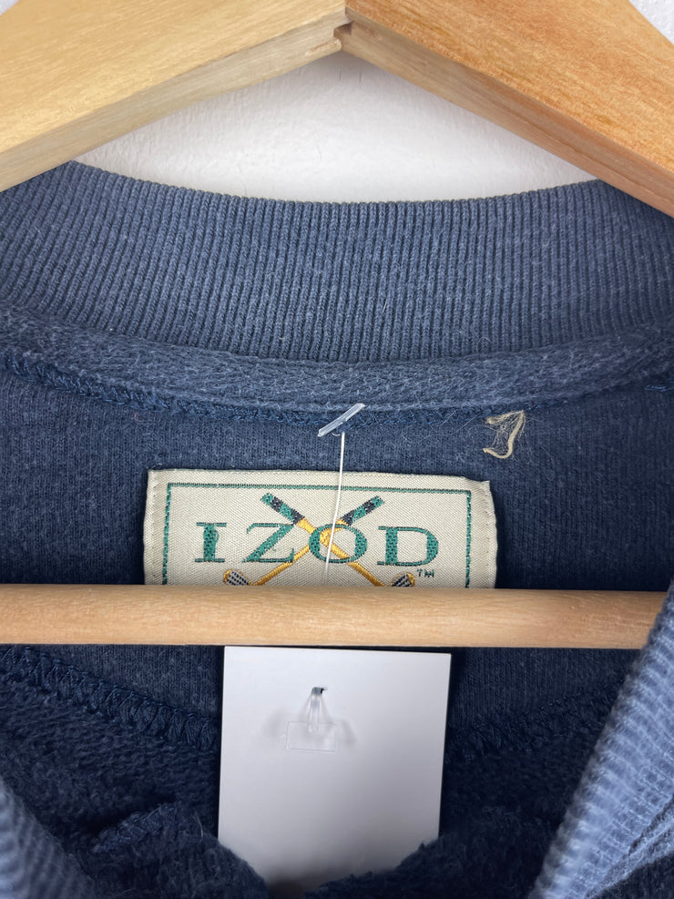 Vintage 90s Izod Golf Embroidered Tonal Navy Crewneck