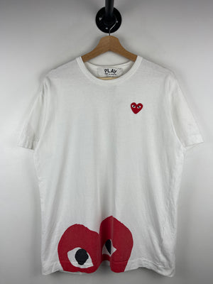 Comme Des Garcons Play Heart White Tee