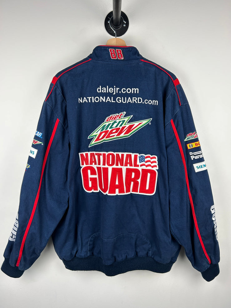 Vintage Nascar Jeff Hamilton Jr Nation National Guard Navy Racing Jacket