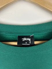 Stussy Script Forest Green Crewneck