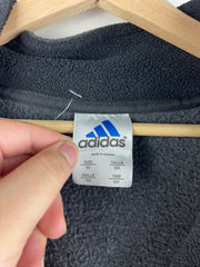 Vintage Adidas Dark Grey Quarter Zip Fleece Sweater