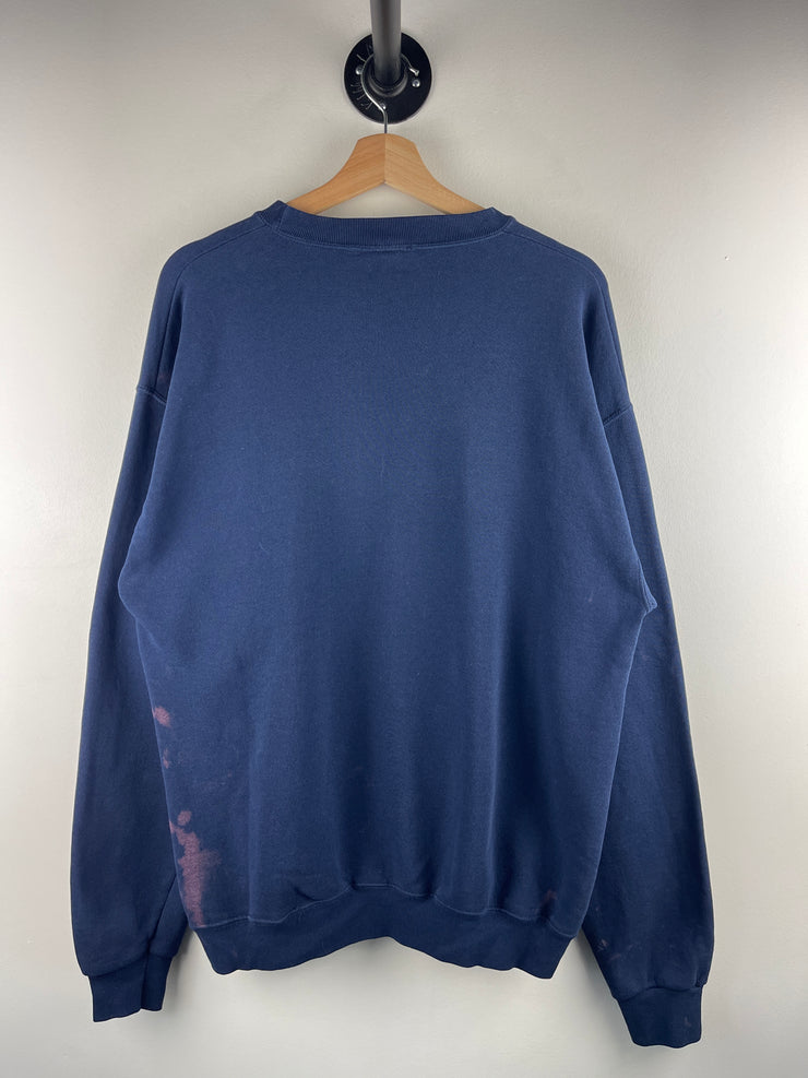 Vintage 90s West Virginia Embroidered Navy Crewneck