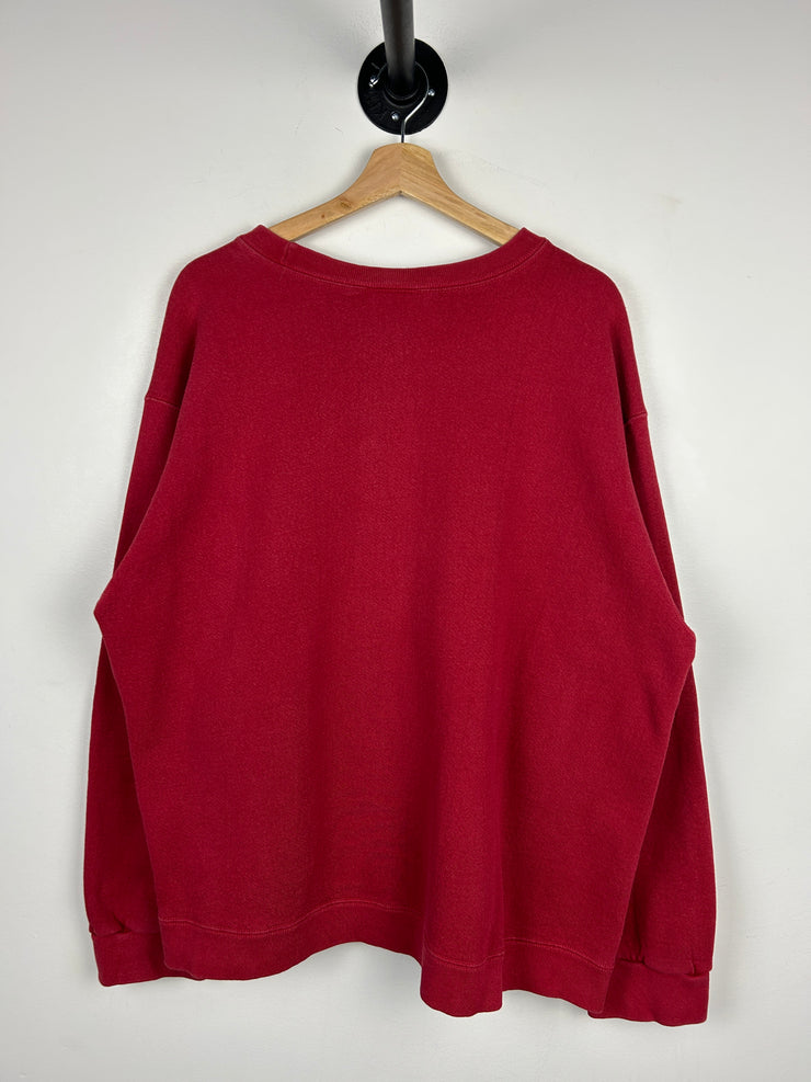 Vintage 90s Nike Mini Swoosh Red Crewneck