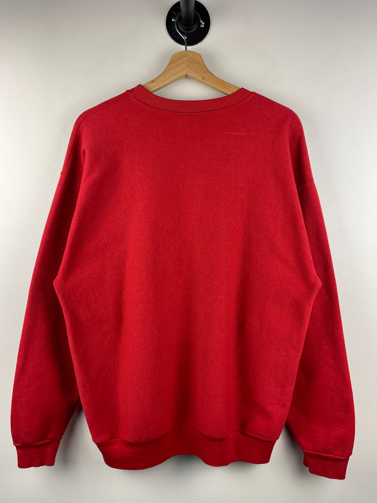 Vintage 90s Ohio State University Buckeyes Embroidered Red Crewneck