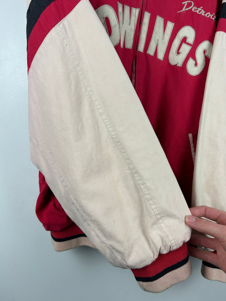 Vintage 90s NHL Mirage Detroit Red Wings Reversible Bomber Jacket