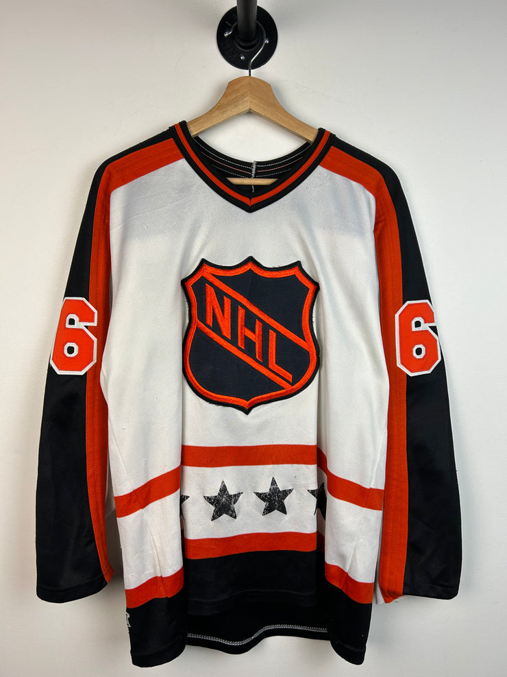 Vintage 90s NHL CCM All Star Game Lemieux White Hockey Jersey