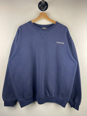 Vintage 90s Carhartt Spellout Embroidered Navy Crewneck