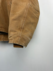Vintage Carhartt Detroit Sherpa Lined Hooded Beige Jacket J141 211