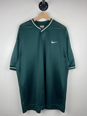 Vintage 90s Nike Mini Swoosh Green Soccer Jersey
