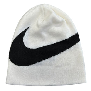 Vintage Nike Swoosh White Beanie