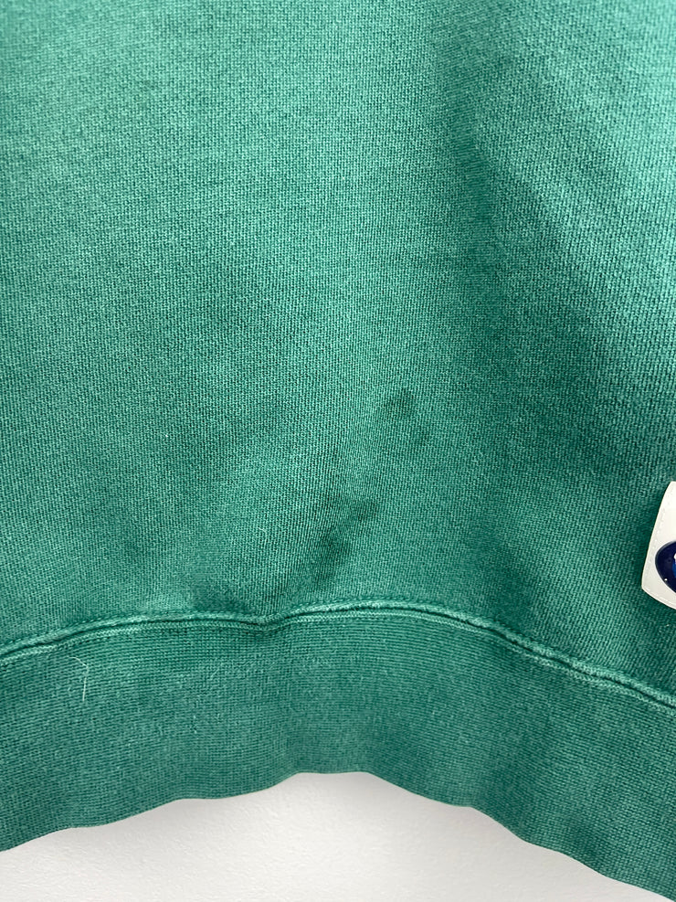 Vintage 90s Disney Goofy Embroidered Green & Navy Crewneck