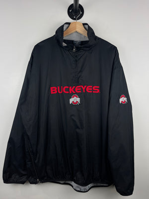 Vintage Pro Edge Ohio State Buckeyes Black Quarter Zip Windbreaker