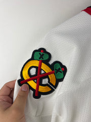 Vintage 90s NHL CCM Chicago Blackhawks White Hockey Jersey
