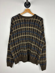 Vintage Dockers Earth Tone Pattern Knit Sweater