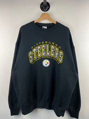 Vintage 90s NFL Pro Player Pittsburgh Steelers Black Crewneck