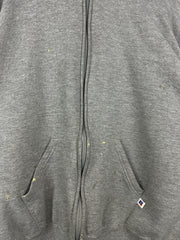 Vintage 90s Russell Atheltic Blank Grey Zip Up Hoodie