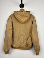 Vintage Walls Beige Hooded Work Jacket
