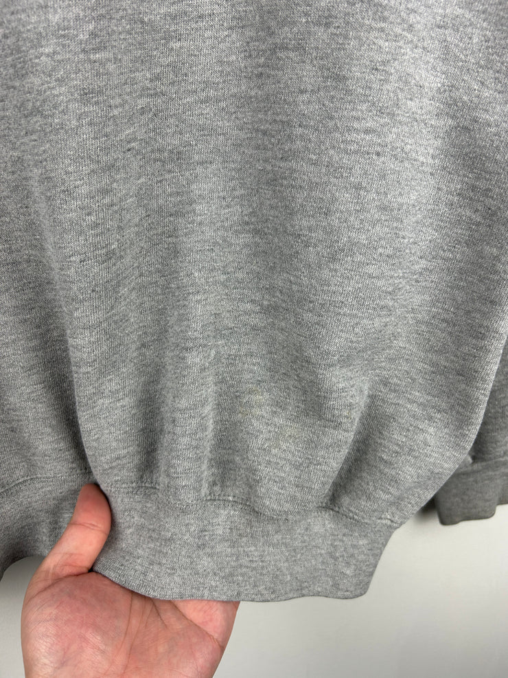 Vintage 90s Michigan Wolverines Football Embroidered Grey Crewneck