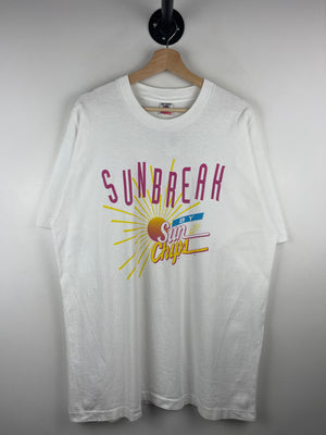 Vintage 90s Sun Chips Sun Break Chip Promo White Tee