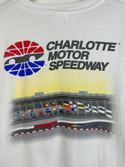 Vintage 90's Nascar Charlotte Motor Speedway White Tee