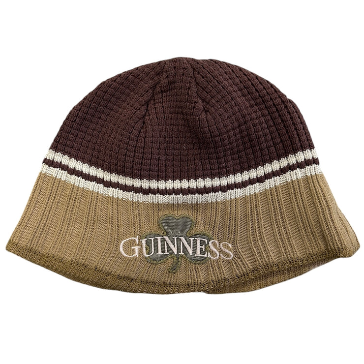 Vintage Guinness Beer Beige & Brown Knit Beanie
