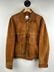 Vintage 60s Suede Brown Button Up True Vintage Jacket