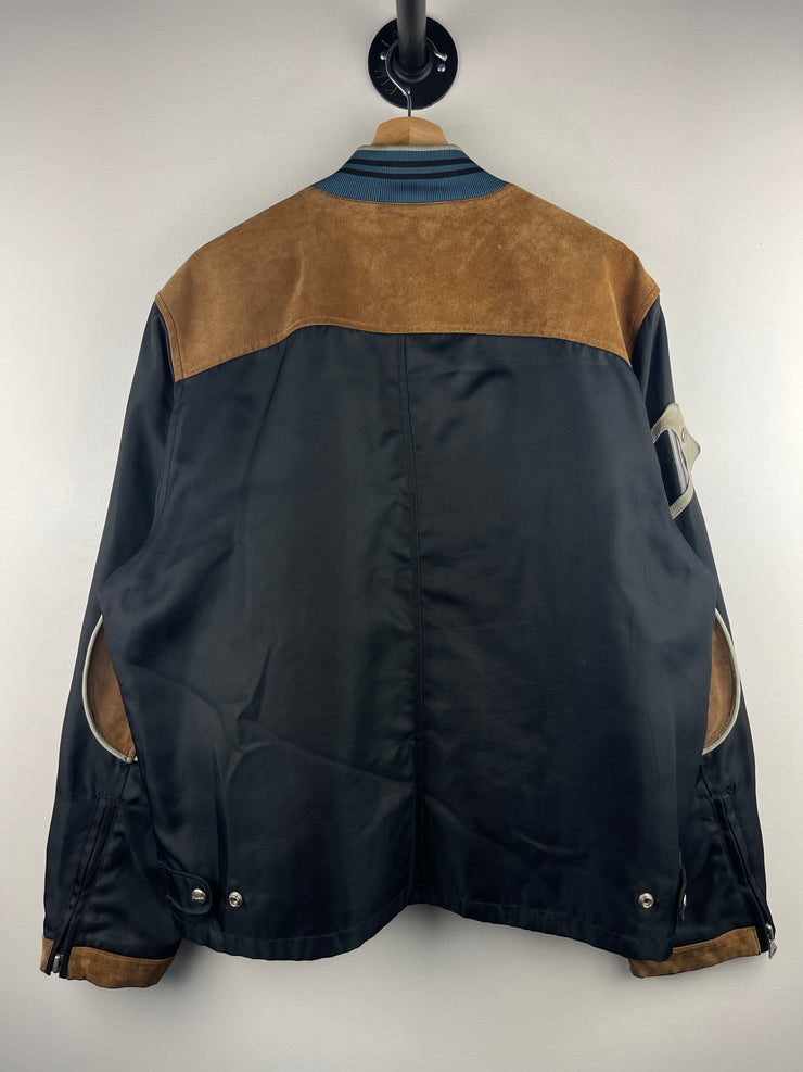 Vintage 90s Diesel 700 Biker Nylon Black Jacket