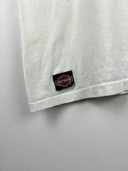Vintage 90s Harley Davidson Sturgis Black Hills Rally 3D Emblem White Tee