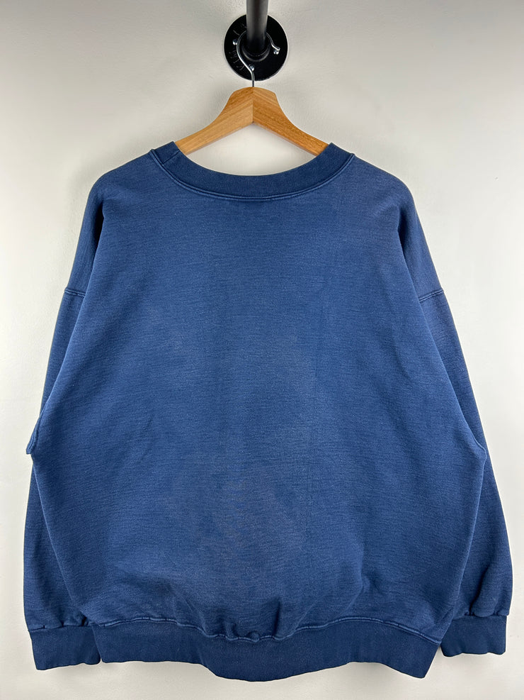 Vintage 90s Nike Mini Swoosh Navy Crewneck