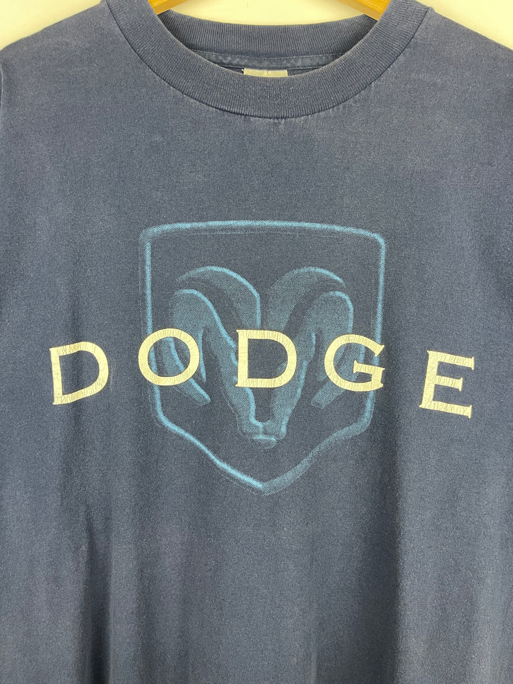 Vintage 90s Dodge Spellout Navy Tee