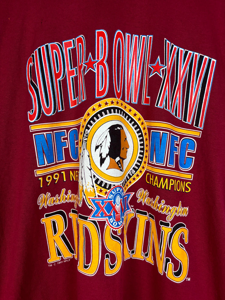 Vintage 1991 NFC Super Bowl Washington Burgundy Tee