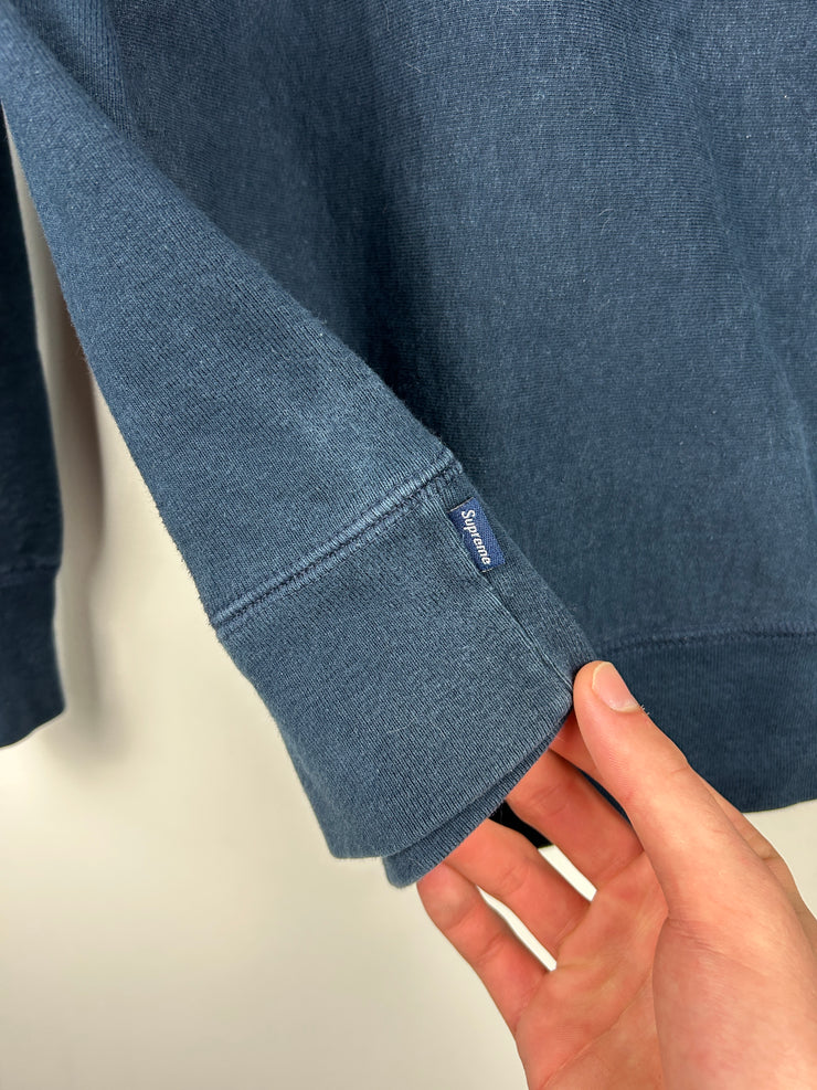 Supreme FW16 Rose Sleeve Navy Hoodie